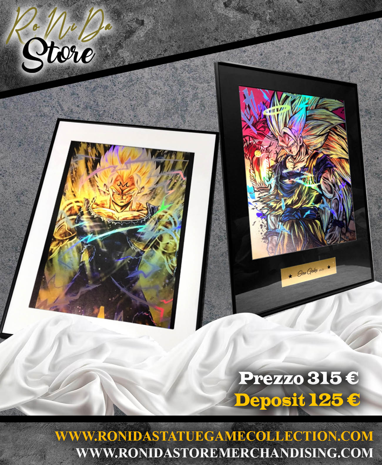 BBD Studio - Dragon Ball Kakarot & Vegeta Laser Phantom Color Artwork Combo