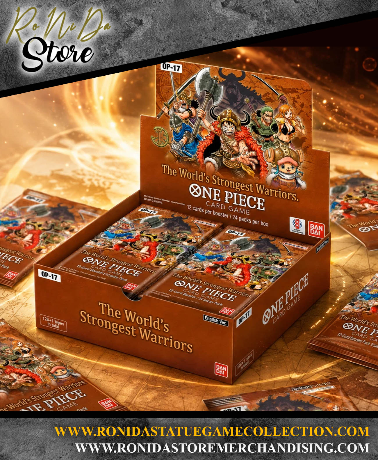 One Piece Card Game - Booster Box Display OP-16 (24 pacchetti) The World's Strongest Warriors - One Piece