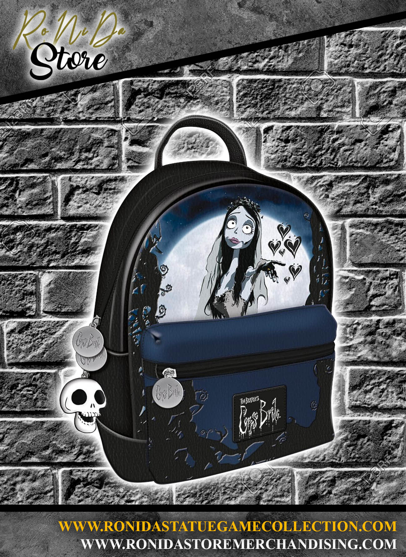 Corpse Bride Backpack /  Mini Backpack Emily Bouquet