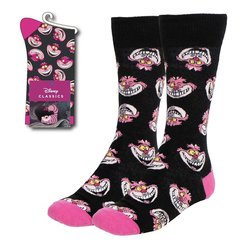 Disney Socks Alice in Wonderland Cheshire Cat Faces 36-43 Calzature Disney