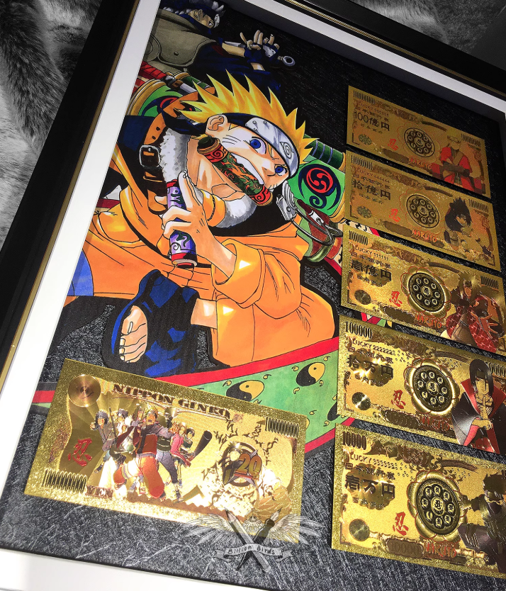 BBD Studio - Naruto / One Piece / Dragon Ball Commemorative Gold Foil Banknote 3D Collectible Artwork