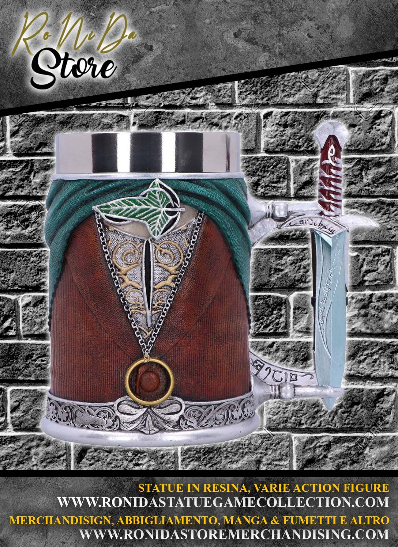 Lord of the Rings Tankard Gandalf the White and Frodo