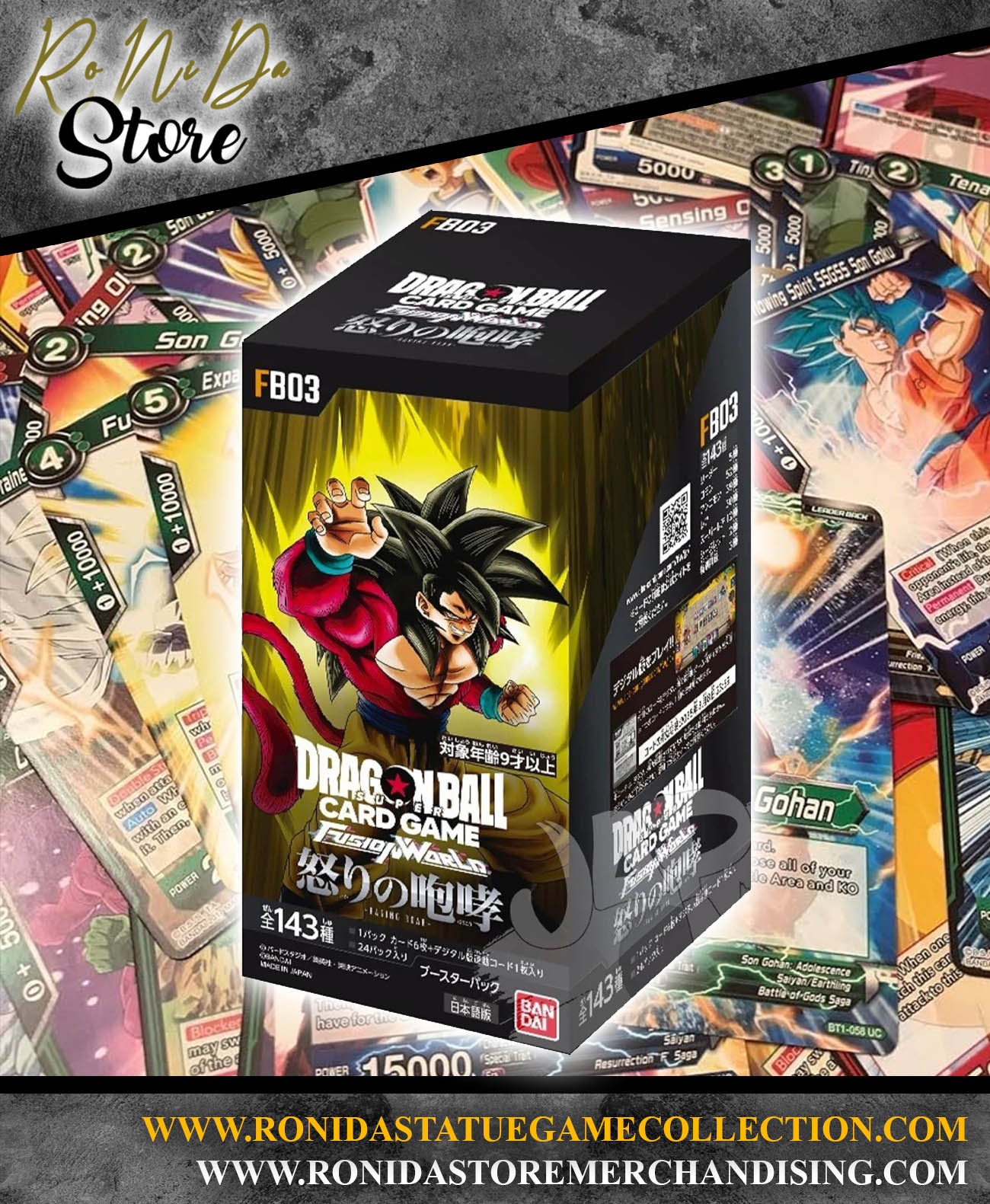 Dragon Ball Fusion World FB03 Raging Roar – 24 Buste – JAP