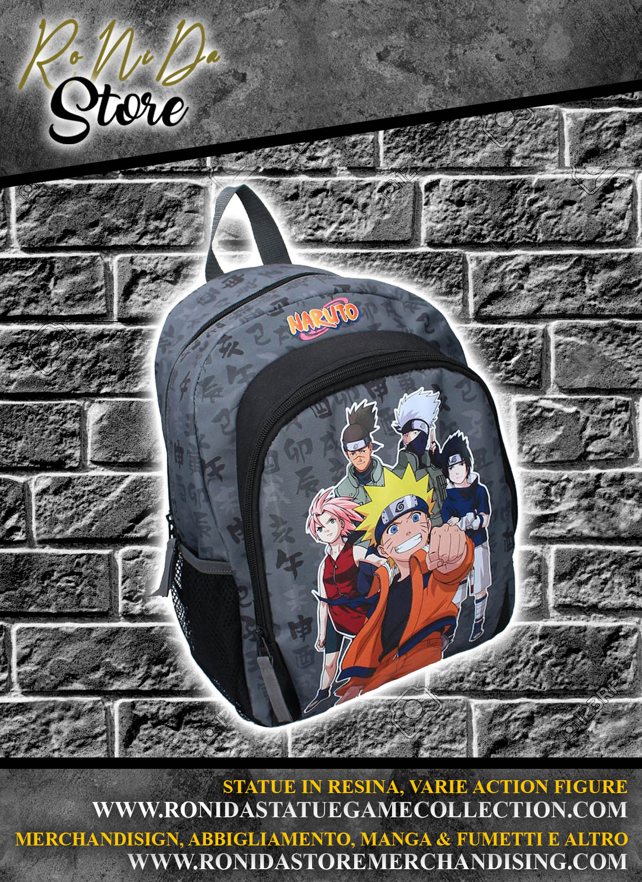 Naruto Backpack The Greatest Ninja Team 35 cm Borse Naruto