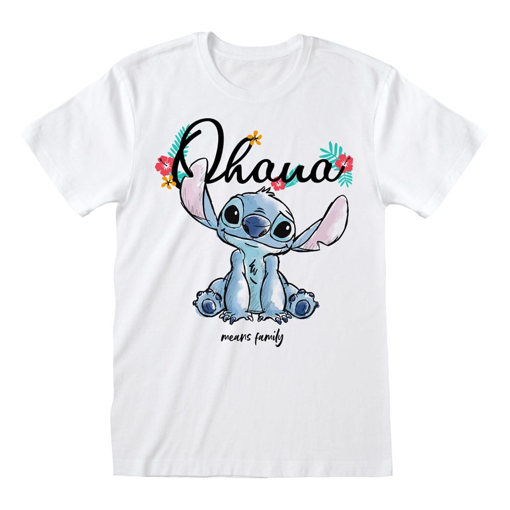 Lilo & Stitch T-Shirt Ohana Means Family White Anime