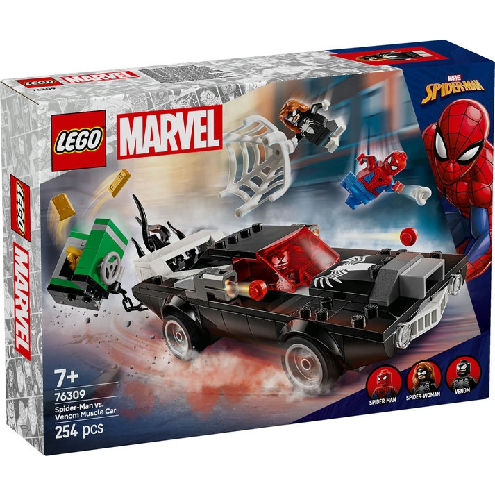 LEGO - SUPER HEROES MARVEL - SPIDER-MAN CONTRO MUSCLE CAR DI VENOM