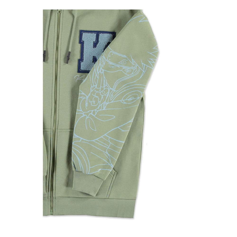 Naruto Zipper Hoodie Kakashi Felpa Offial Licenze