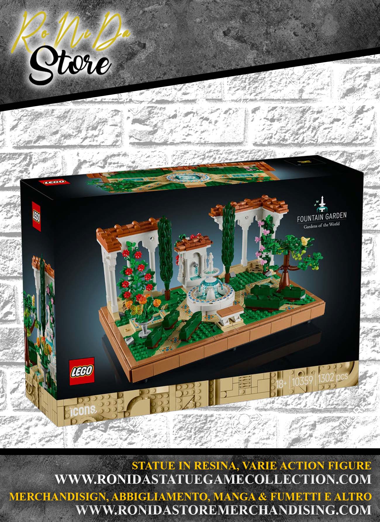 LEGO ICONS IL GIARDINO DELLA FONTANA