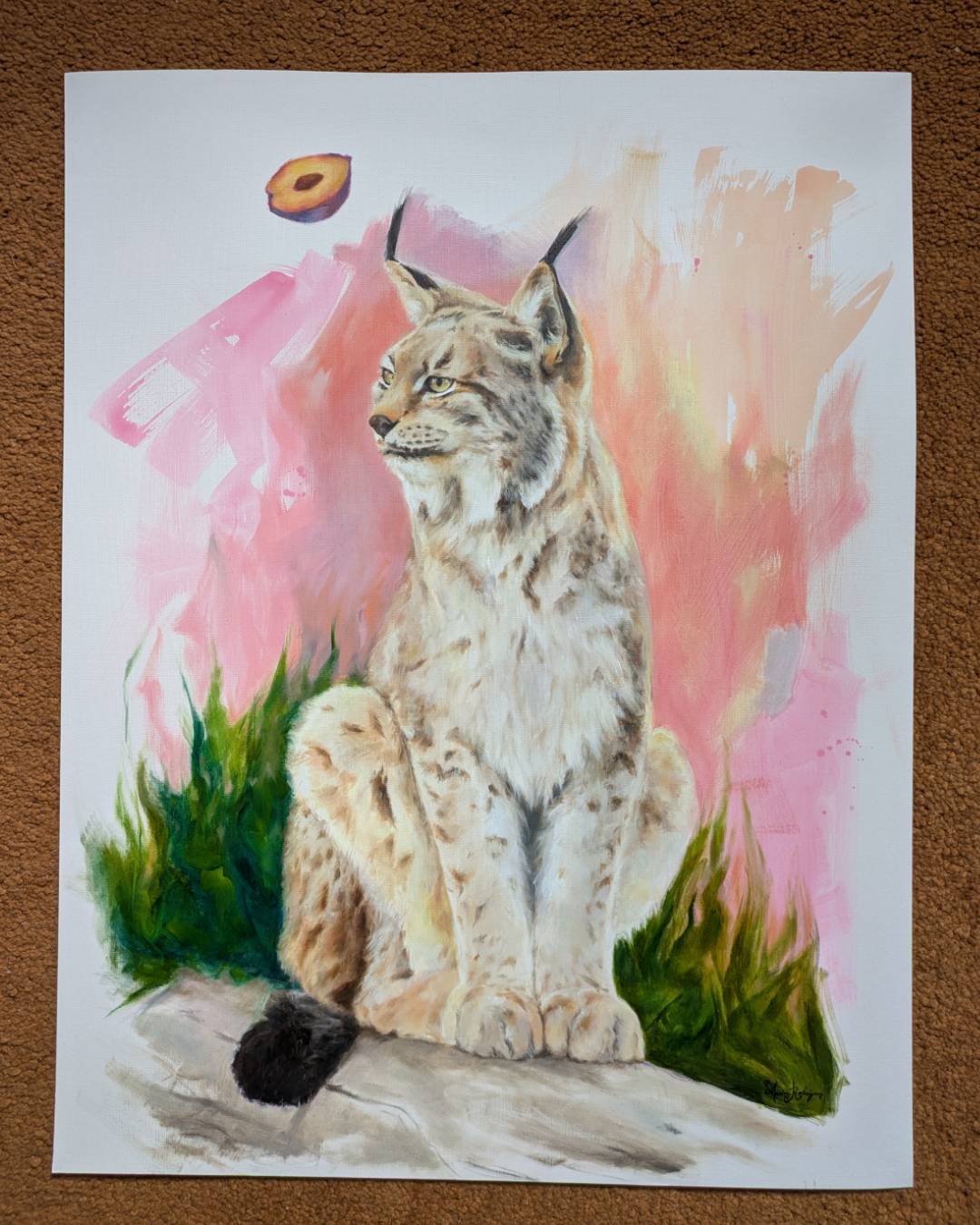 Lynx Portrait Painting