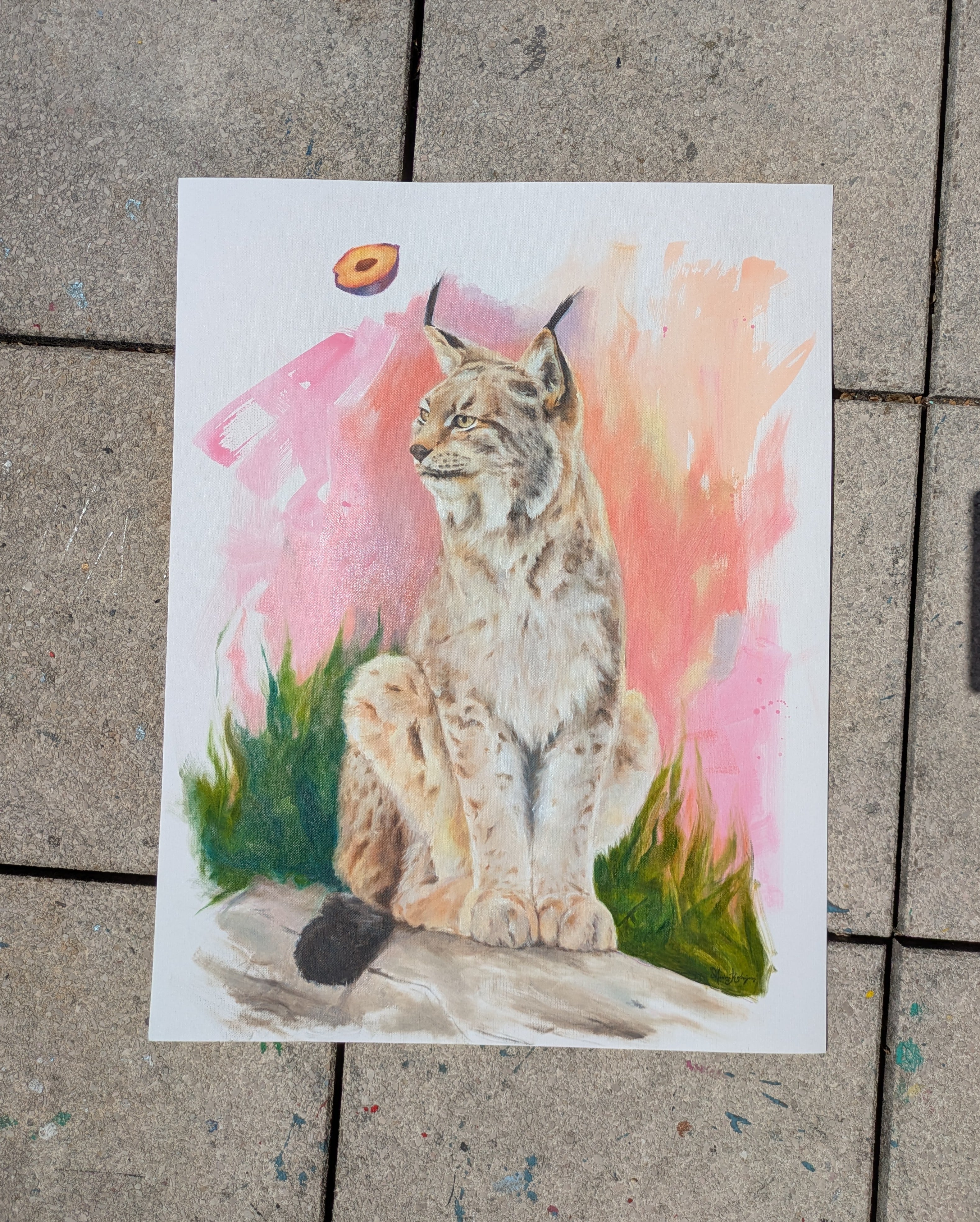 Lynx Portrait Painting