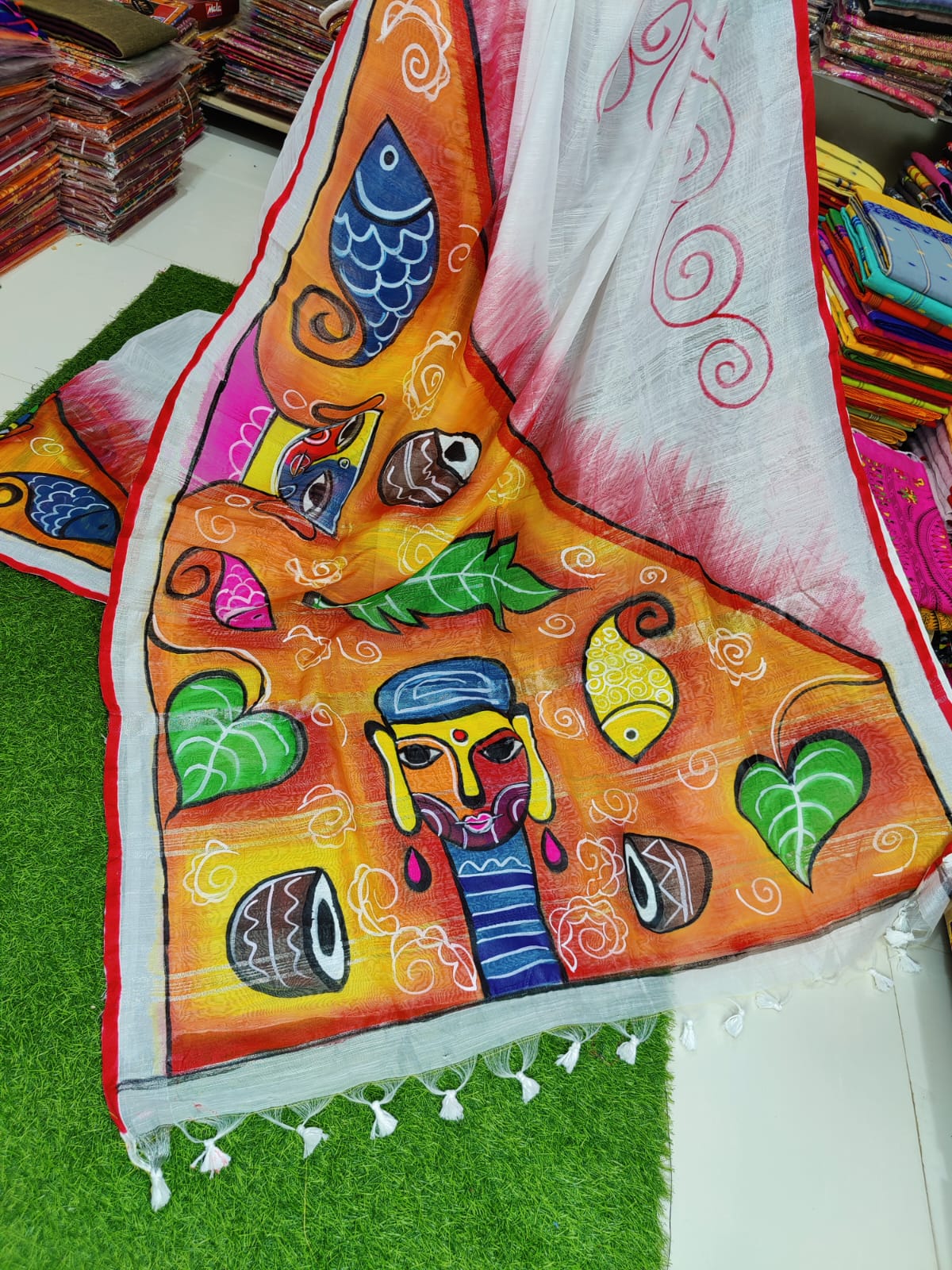 Hand-painted Saree