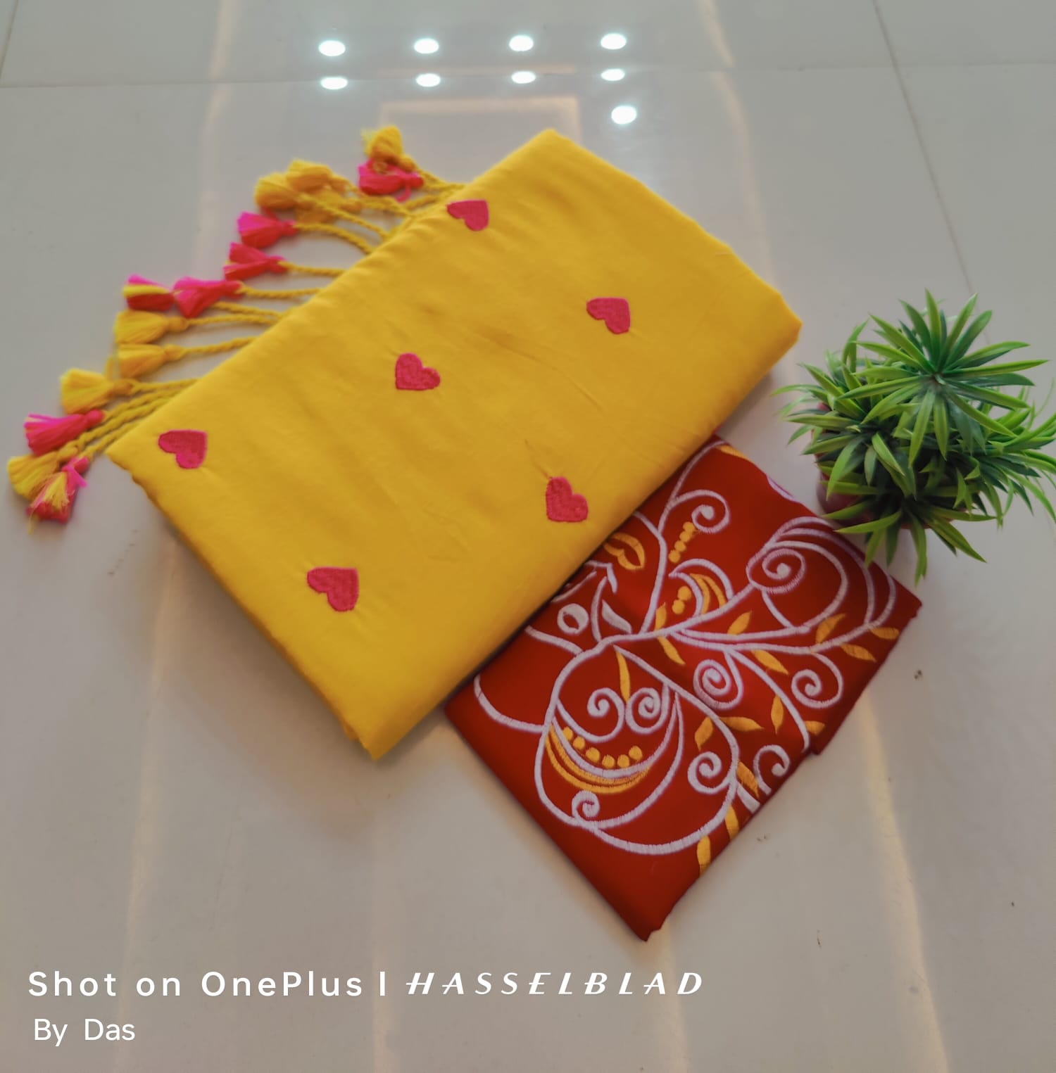 Handloom Best Quality  Khadi by cotton LOVE Embroidery Saree