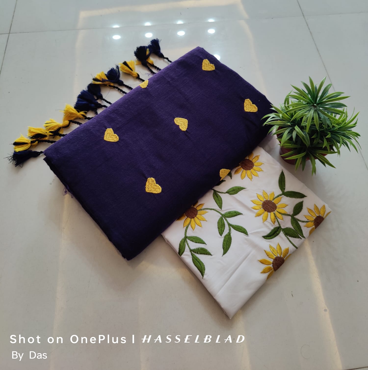 Embroidered Shawl and Scarf Set