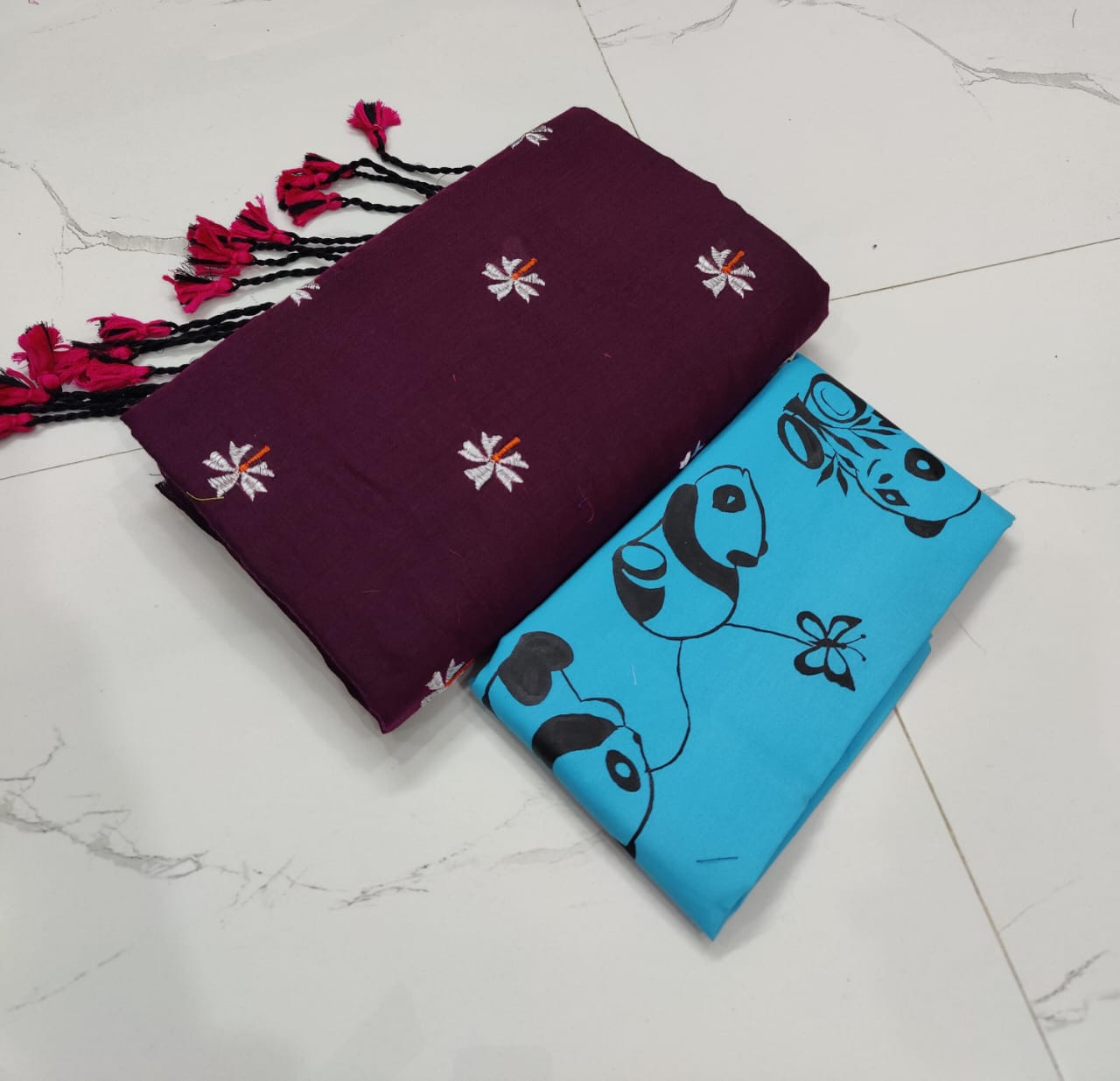 Embroidered Fabric Set