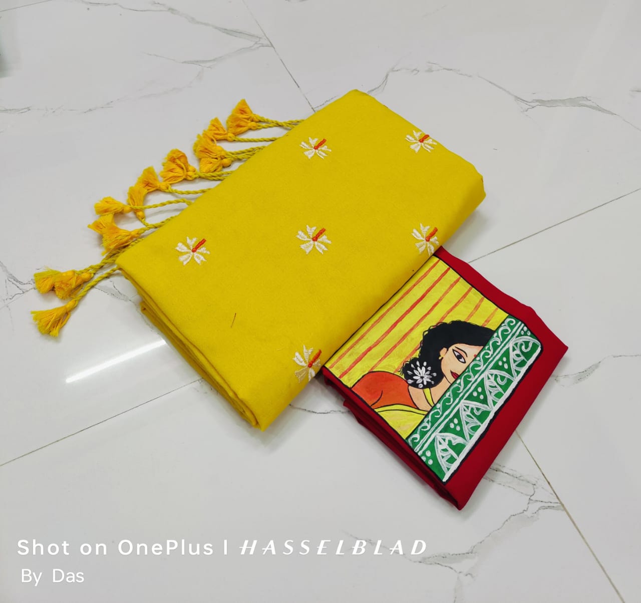 Handwoven Yellow Saree