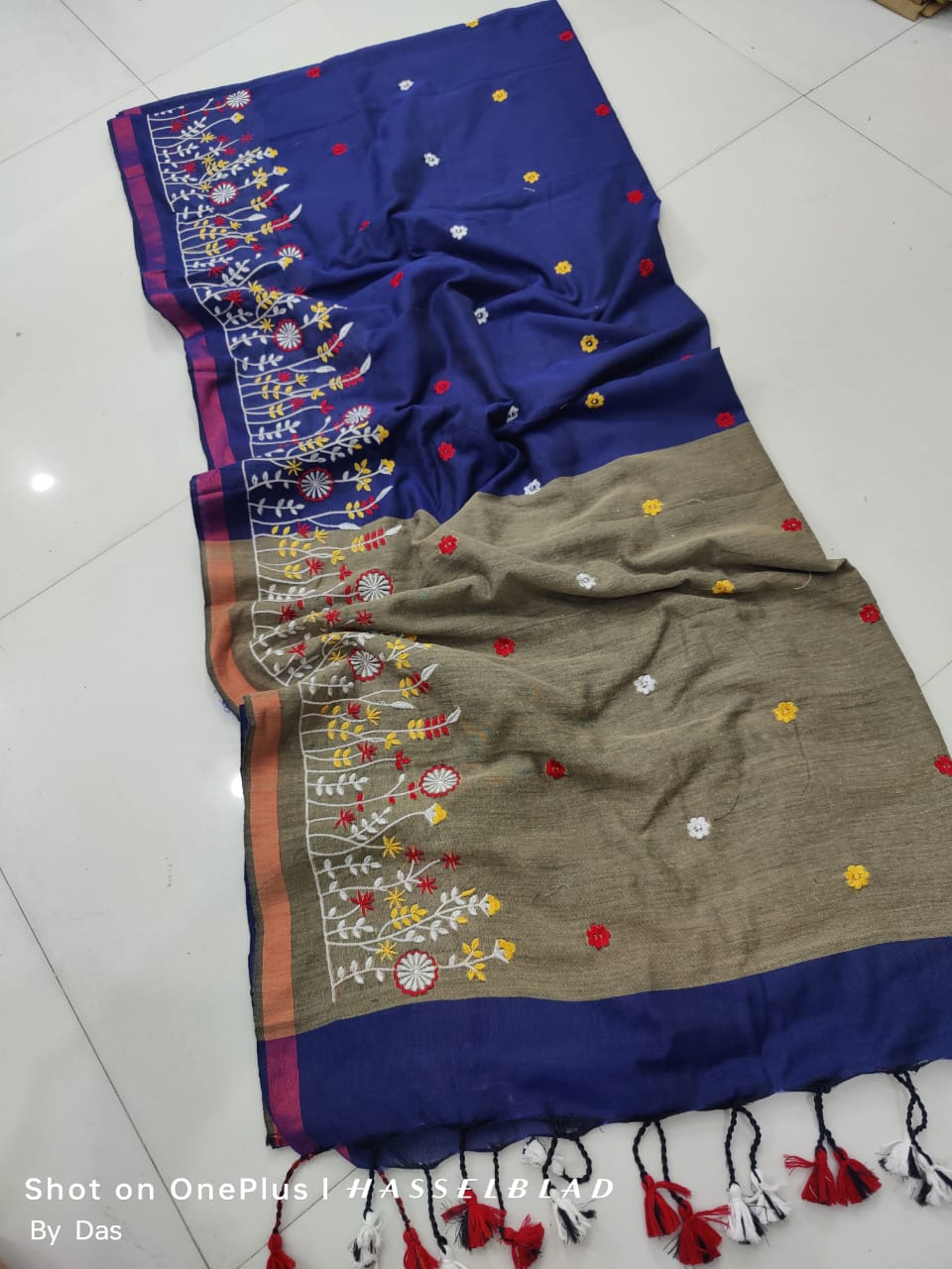 Embroidered Silk Saree