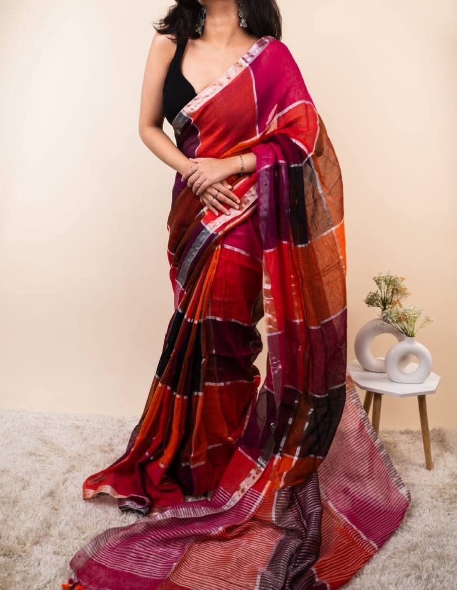 Elegant Multicolored Sari