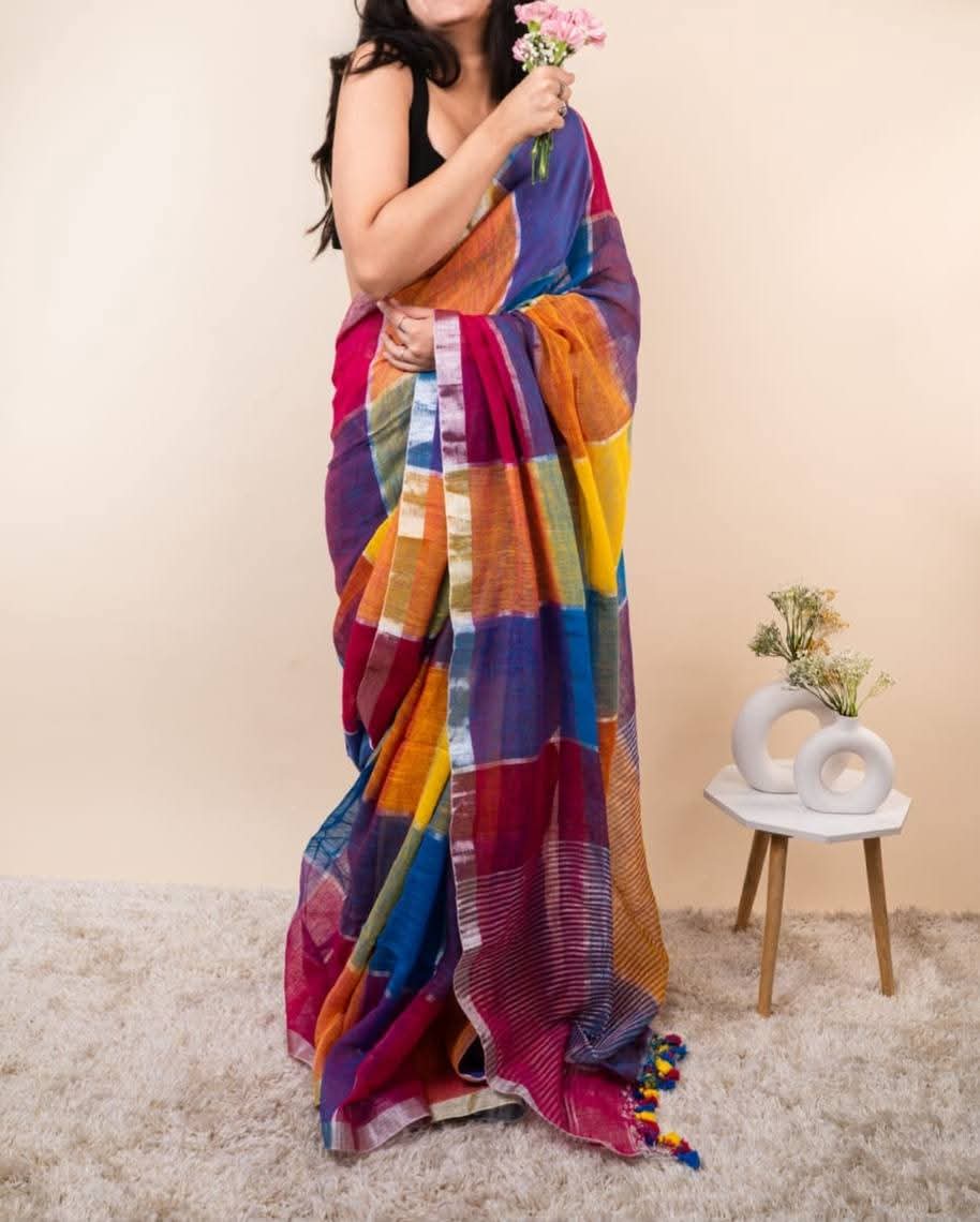 Multicolored Silk Saree