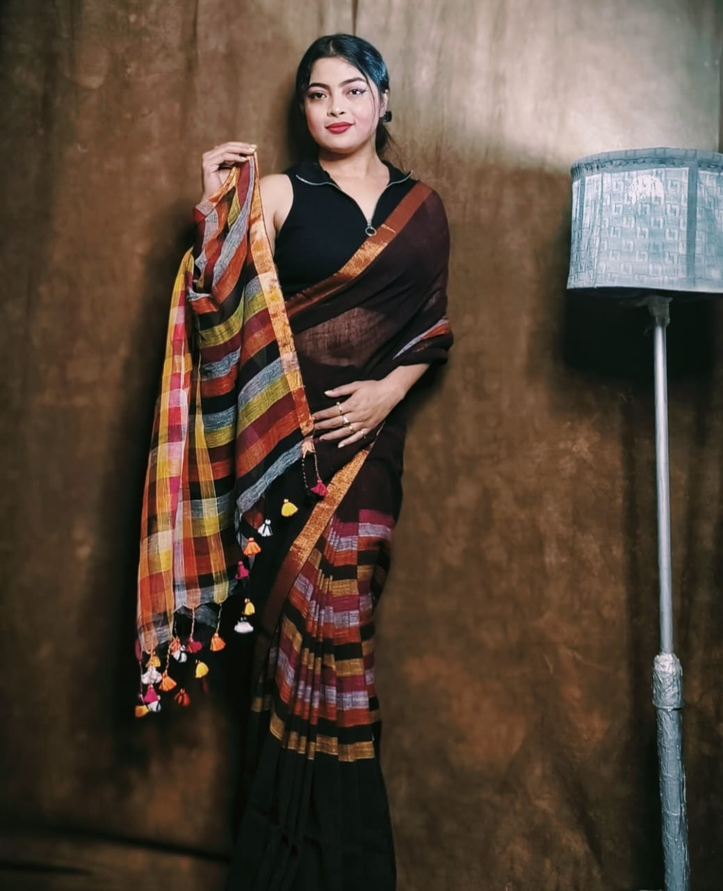 Traditional Linen  Saree