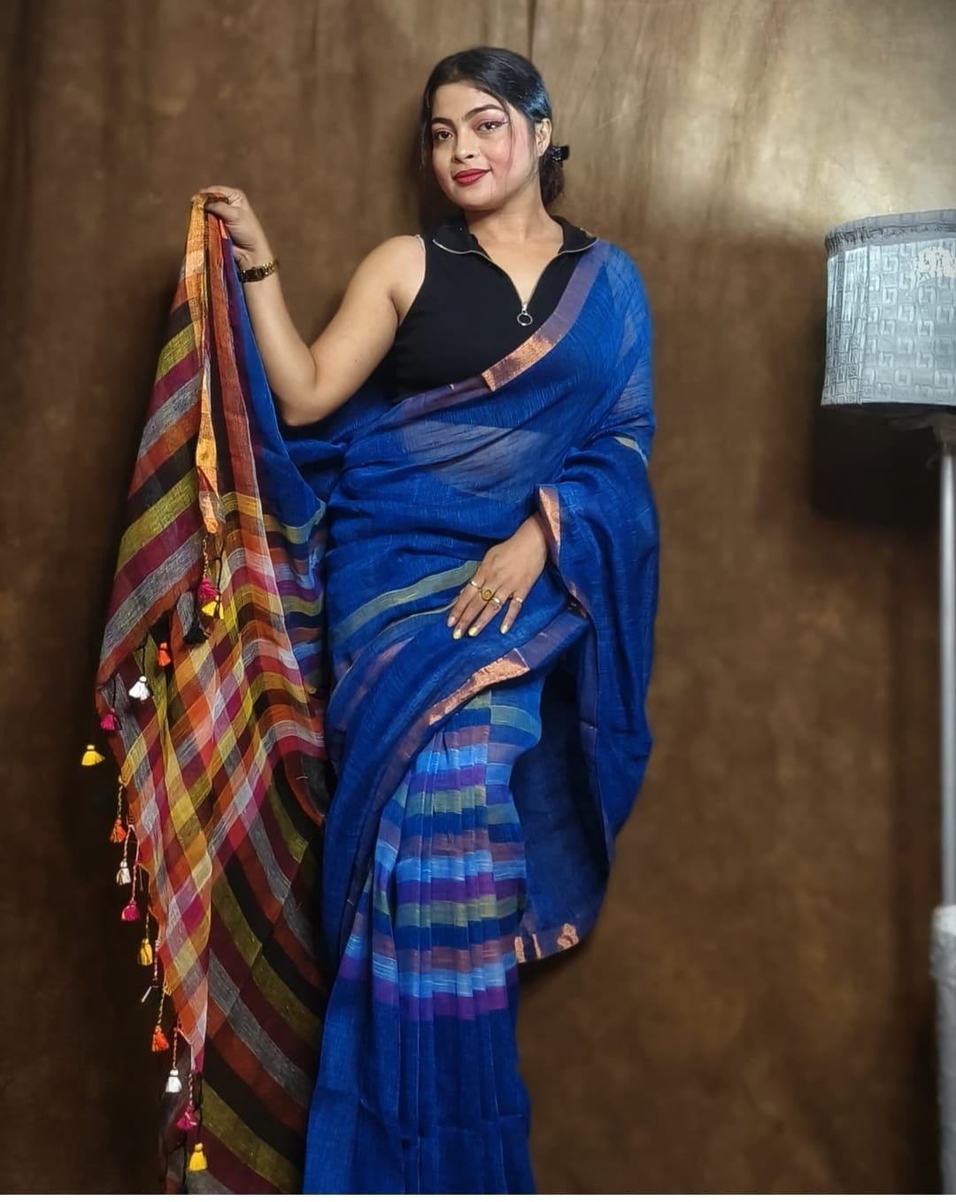 Blue Handloom Saree