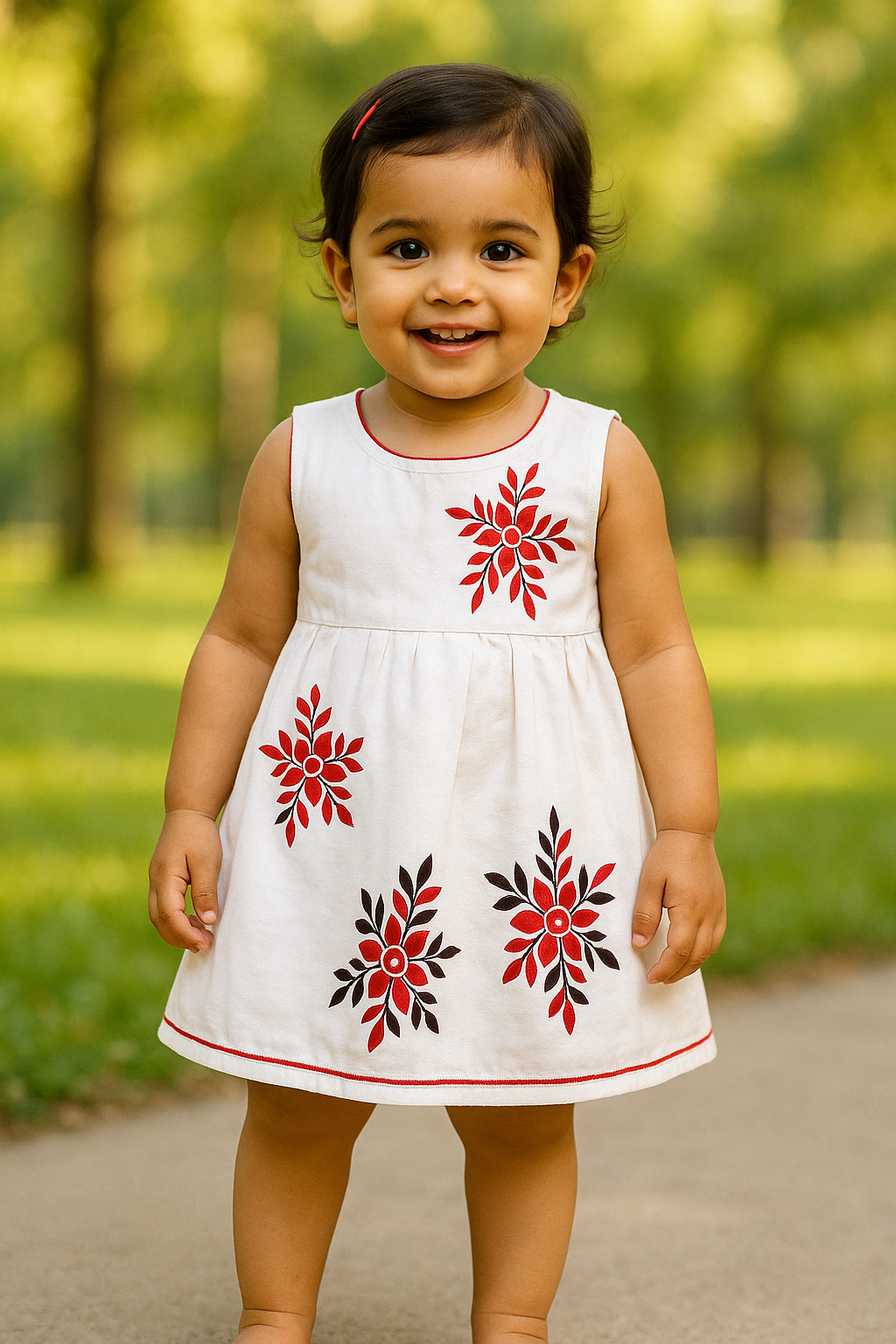 Toddler Flower Embroidered Dress