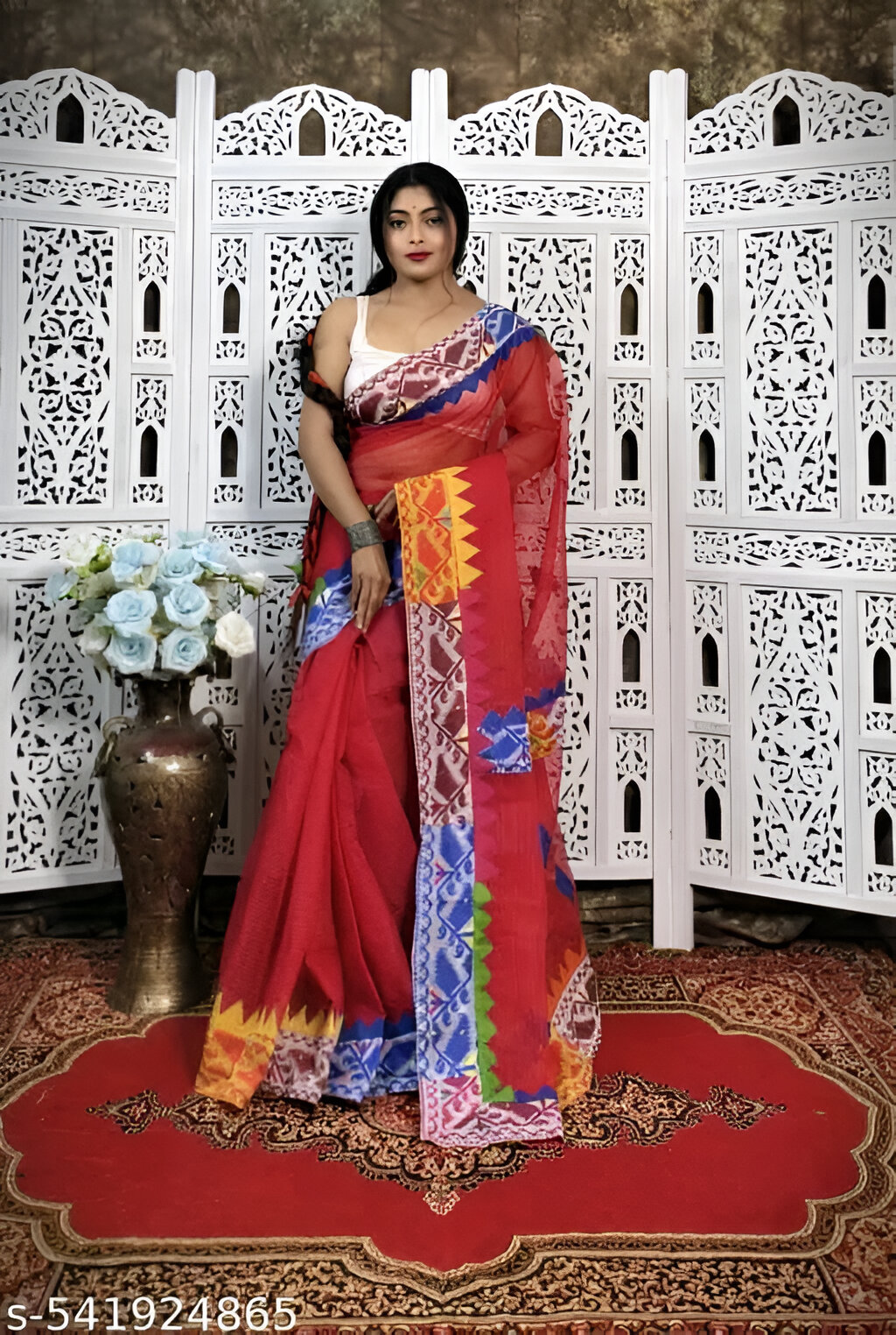 🌼Jamdani par applick work saree