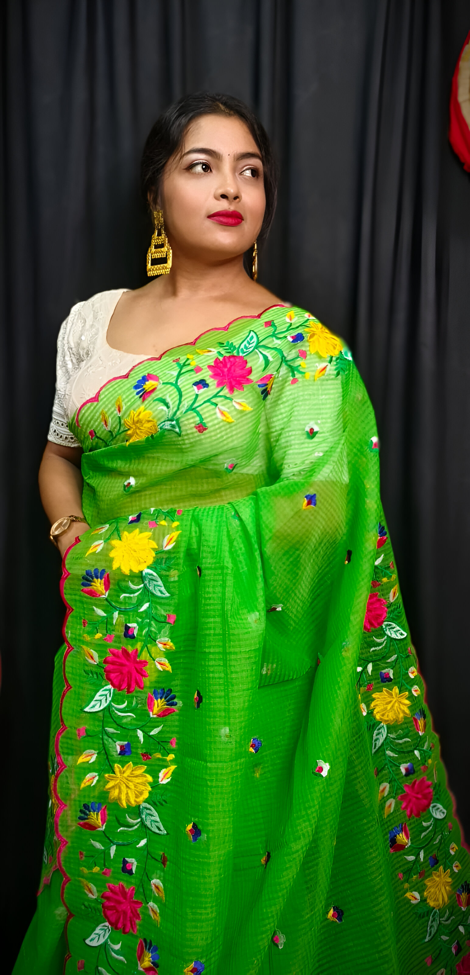 🌼Pure reshom kota Embroidery work🌼