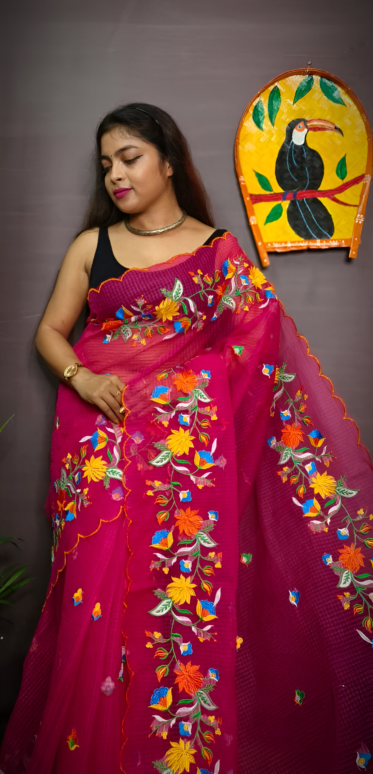 🌼Pure reshom kota Embroidery work🌼