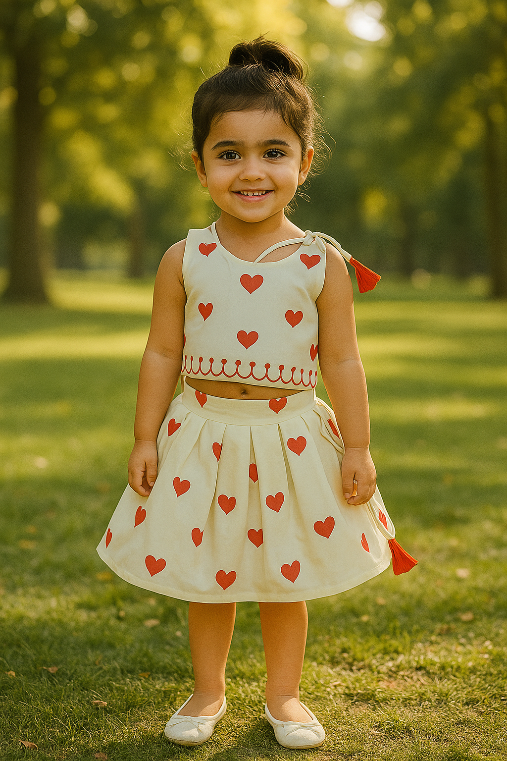 pure cotton love printed lahenga