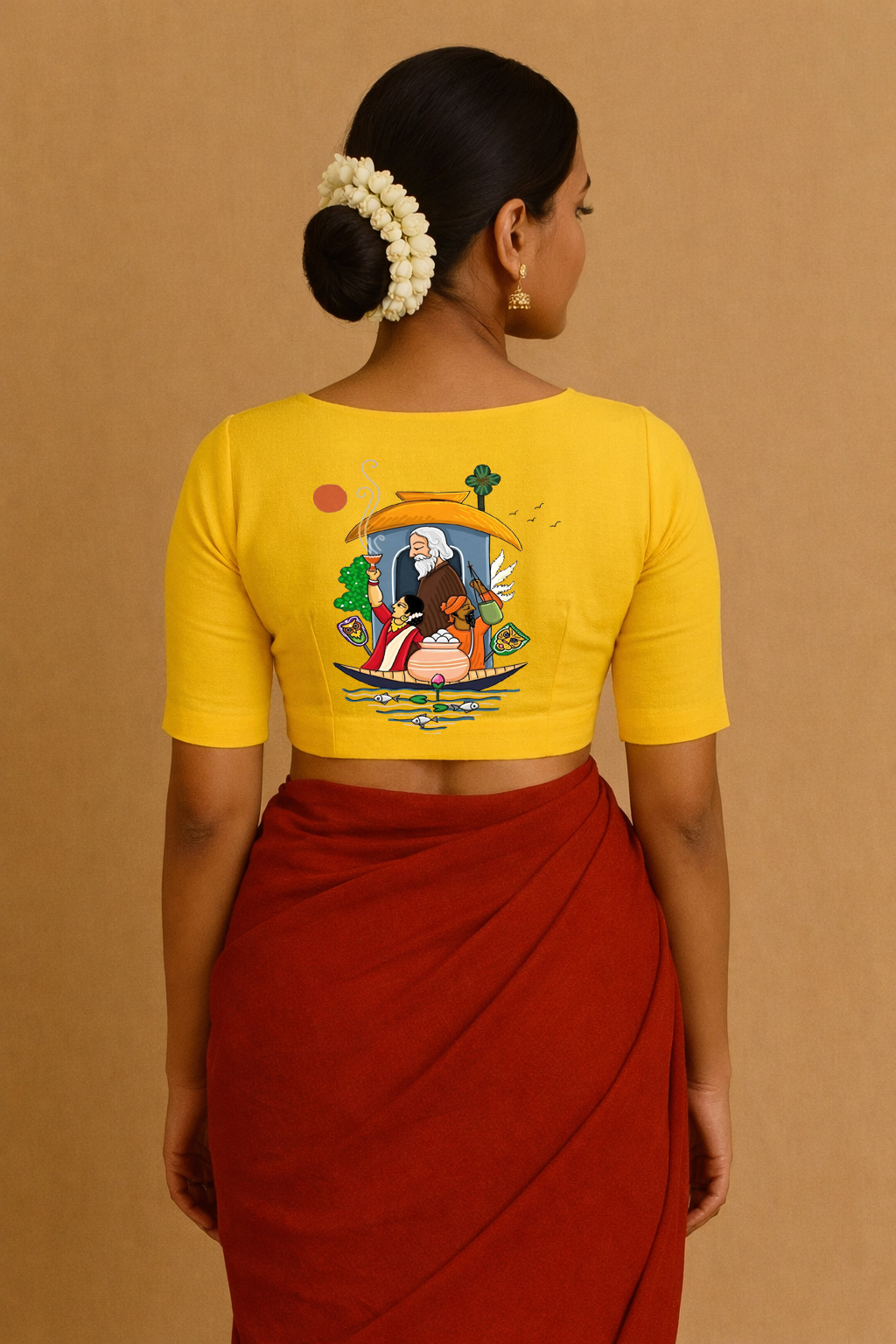 Yellow Printed Blouse