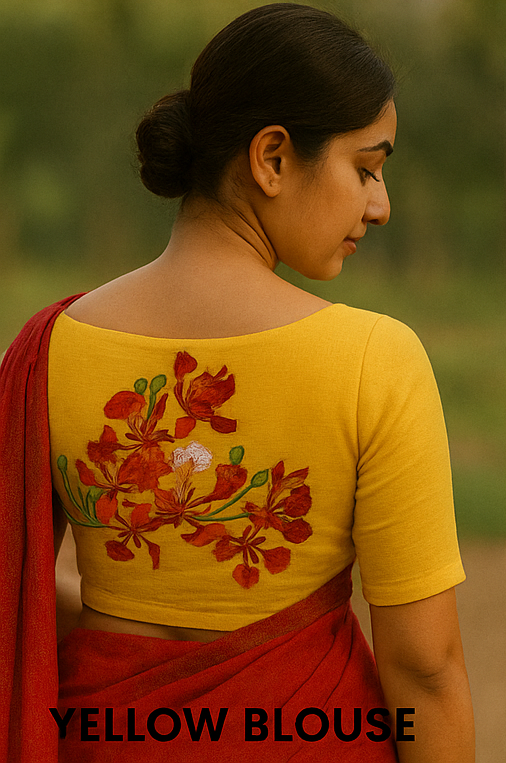 Yellow Floral Blouse