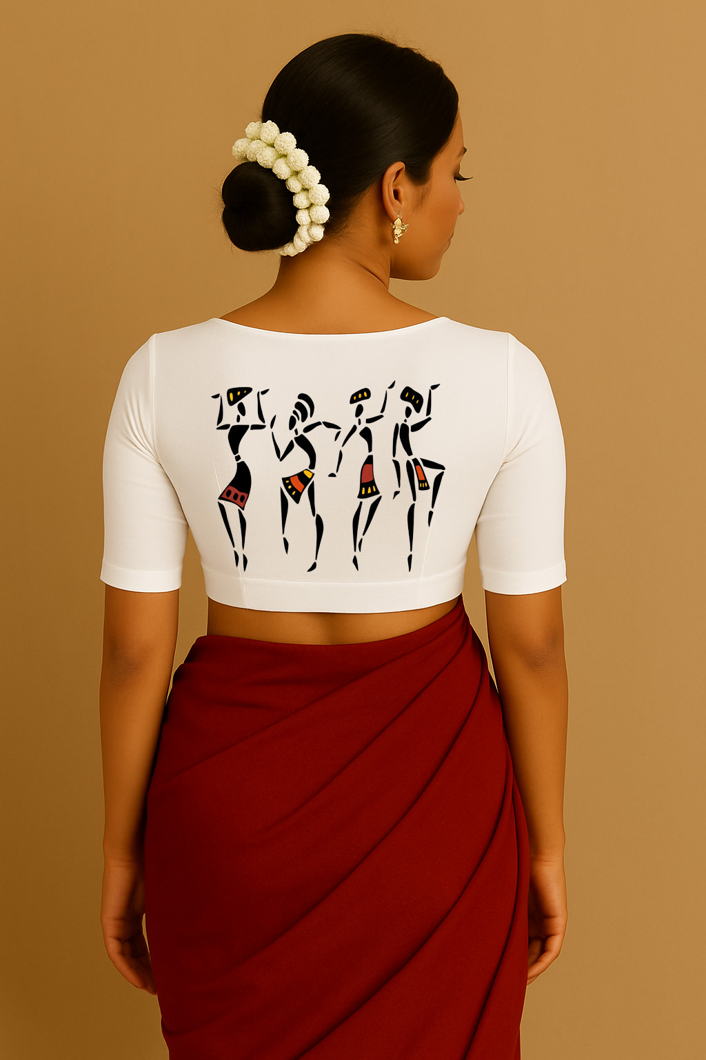 Warli Art Crop Blouse