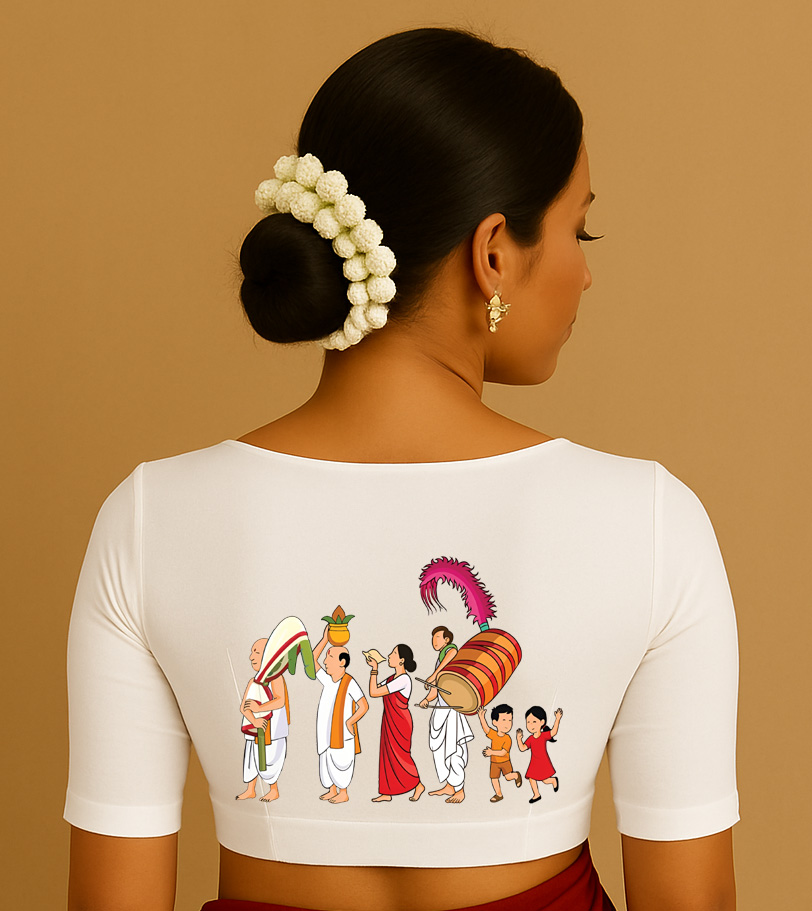 Ethnic Procession Print Blouse