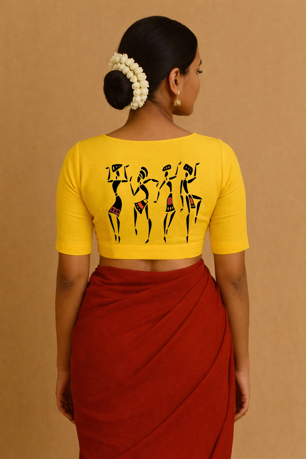 Warli Art Yellow Blouse