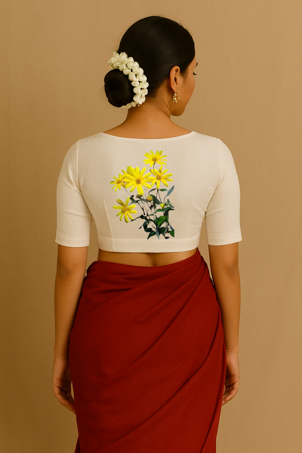 Floral Back Print Blouse