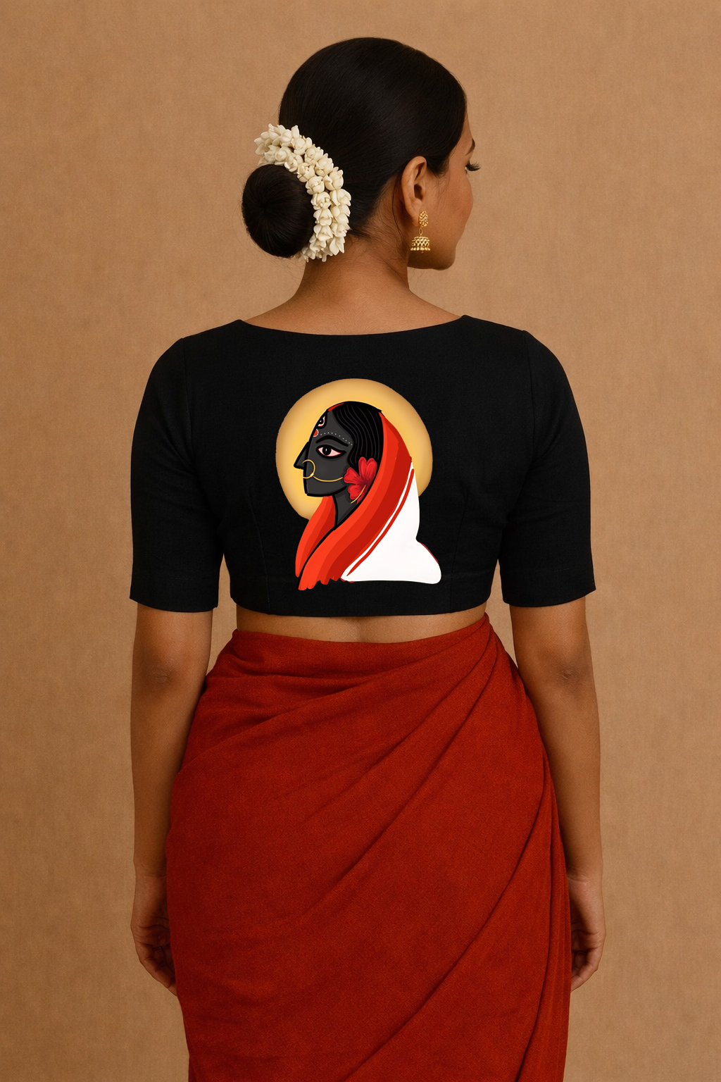 Artistic Woman Print Blouse