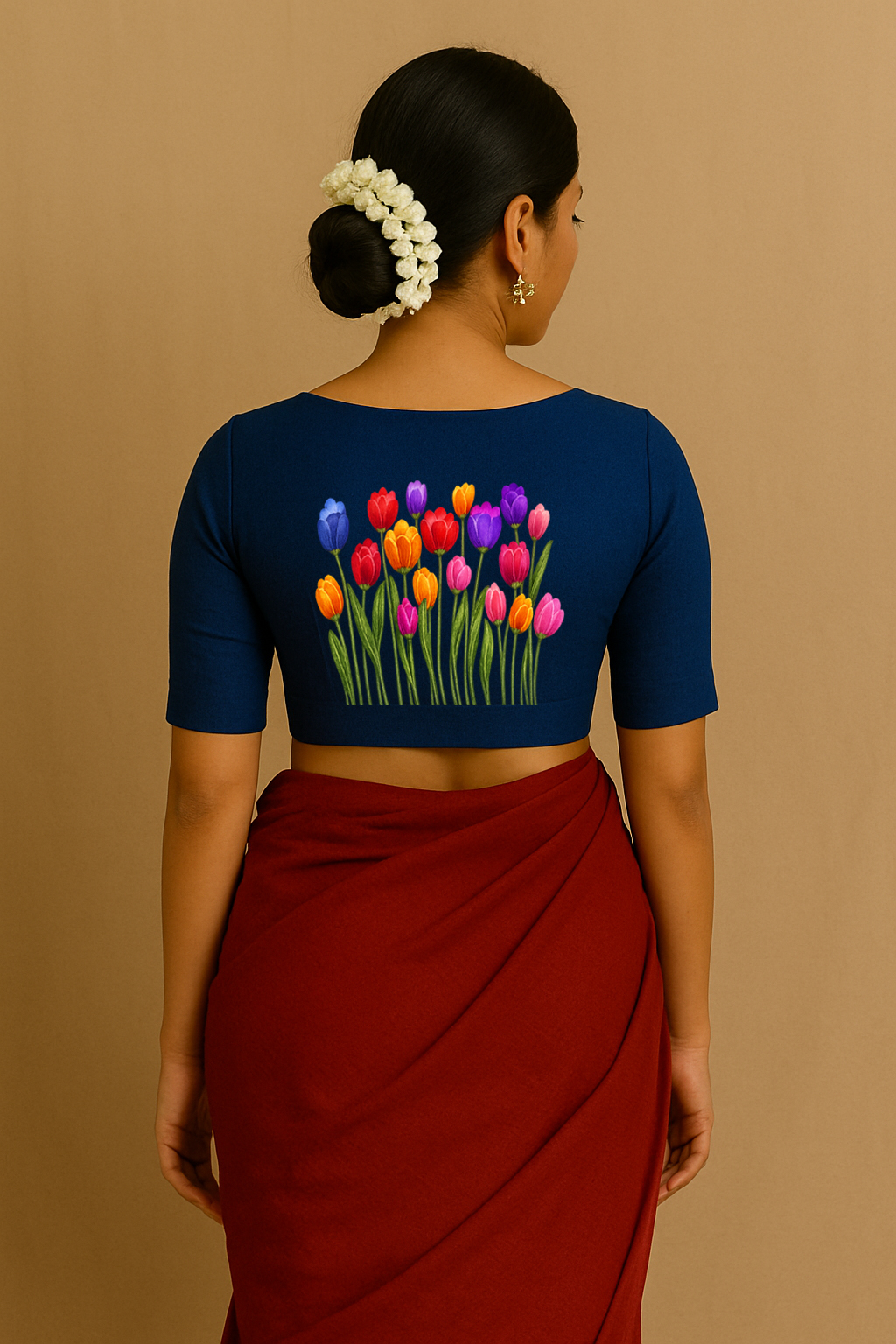 Floral Embroidered Crop Blouse