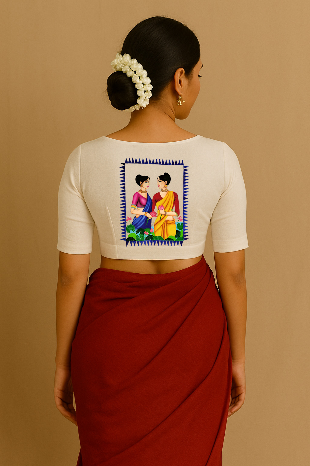 Hand-Painted Ethnic Blouse