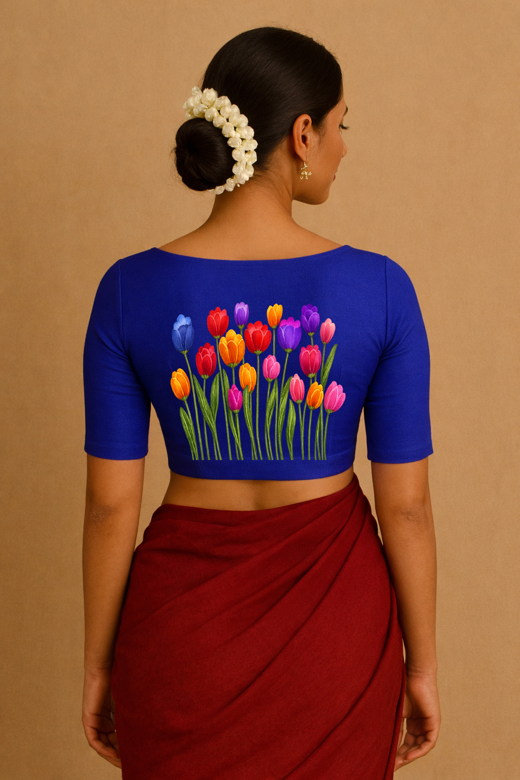 Tulip Bloom Blue Blouse