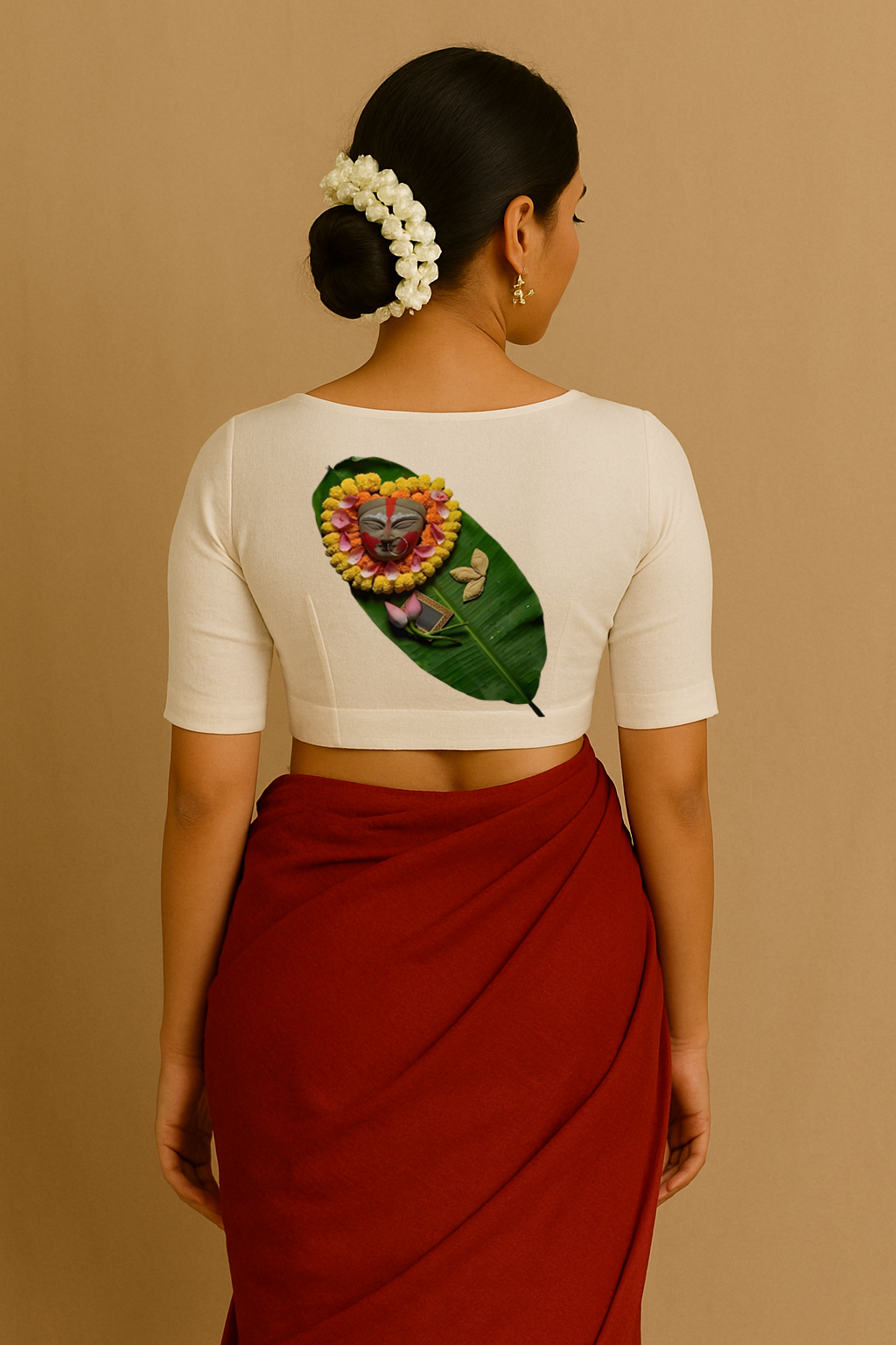 Hand-Painted Festive Blouse