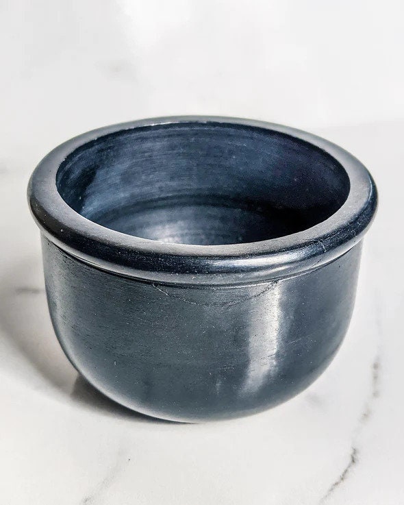 Black Stone Scrying Bowl: Witchcraft Altar Tool (3 inch)