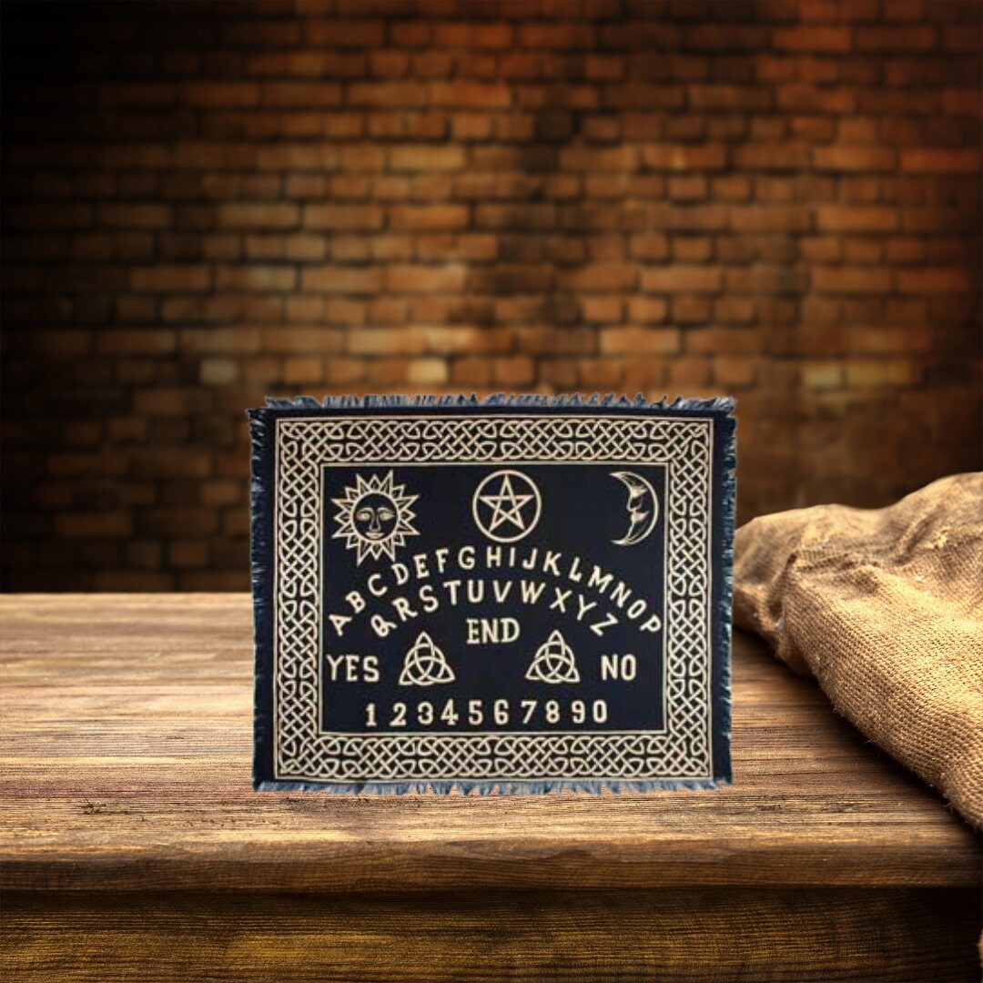 Ouija Board Altar Cloth: Classic Spirit Board for Rituals (24" x 30")