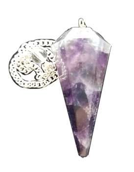 Amethyst Crystal Dowsing Pendulum: Faceted Gemstone, Healing Meditation