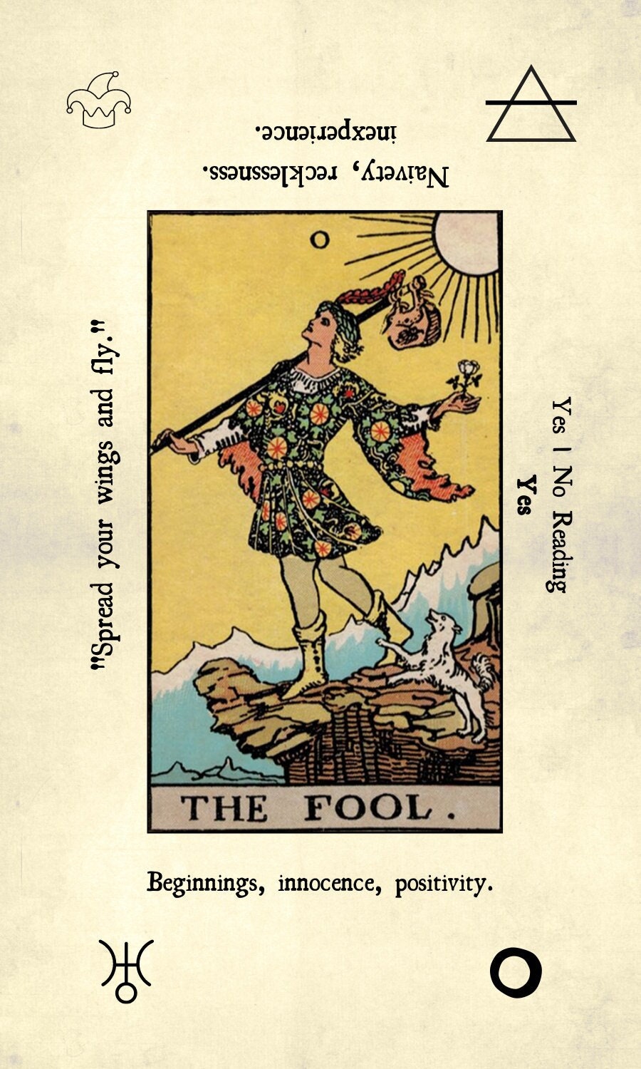 Beginner Tarot Deck with Keywords: Zodiac, Numerology, Elements