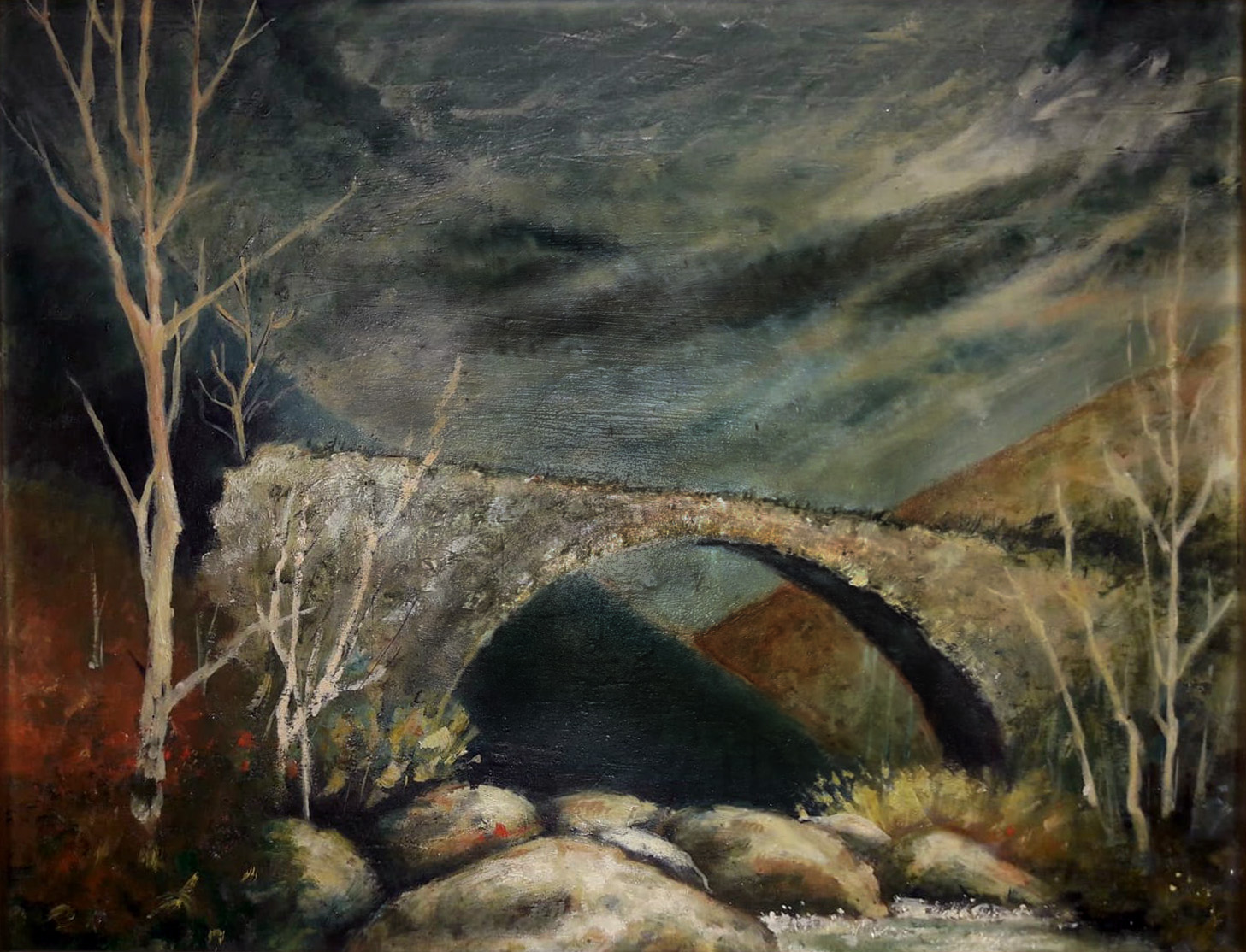 Il ponte vecchio nella tempesta