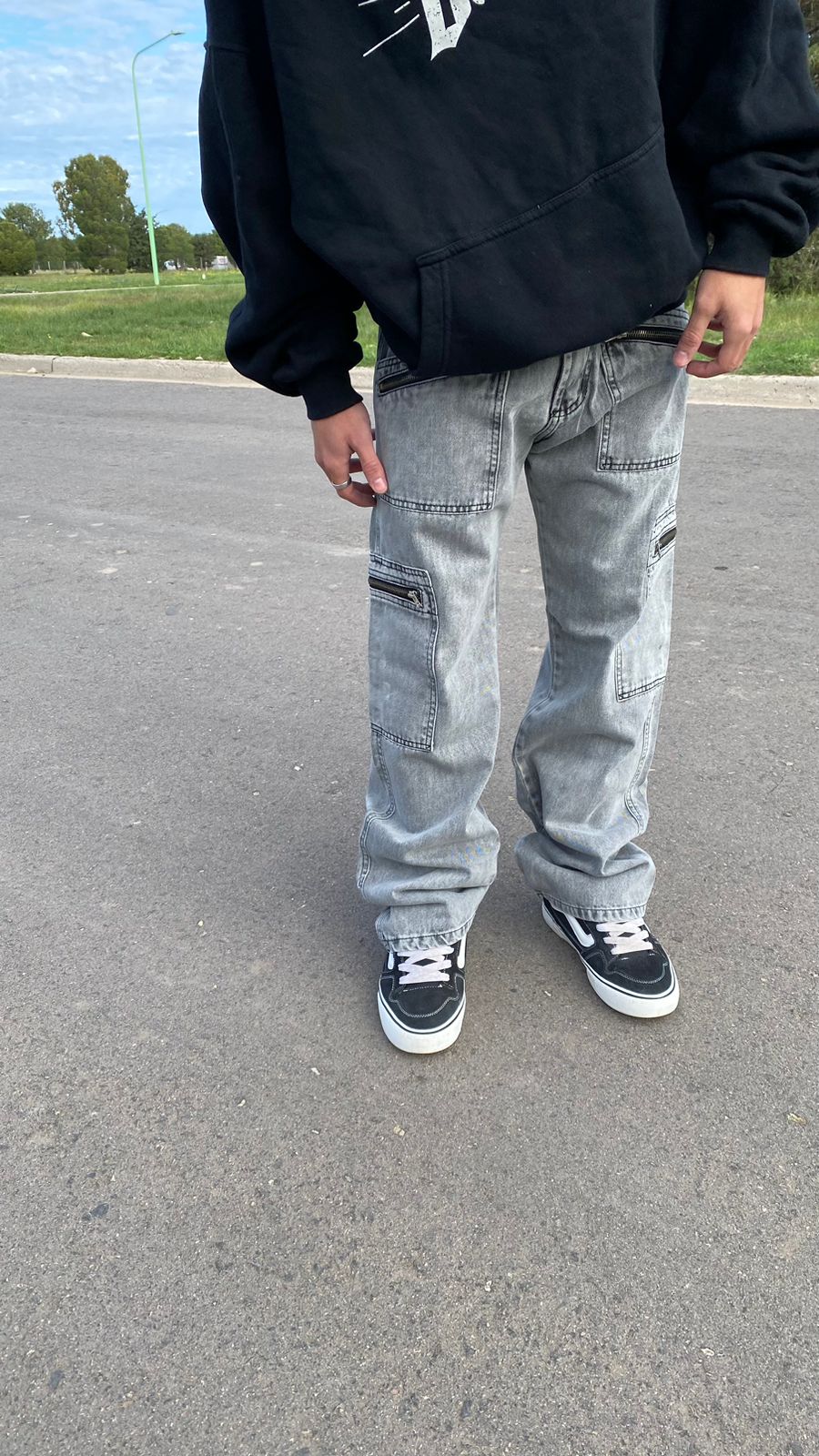 Jean Baggy Full Grey
