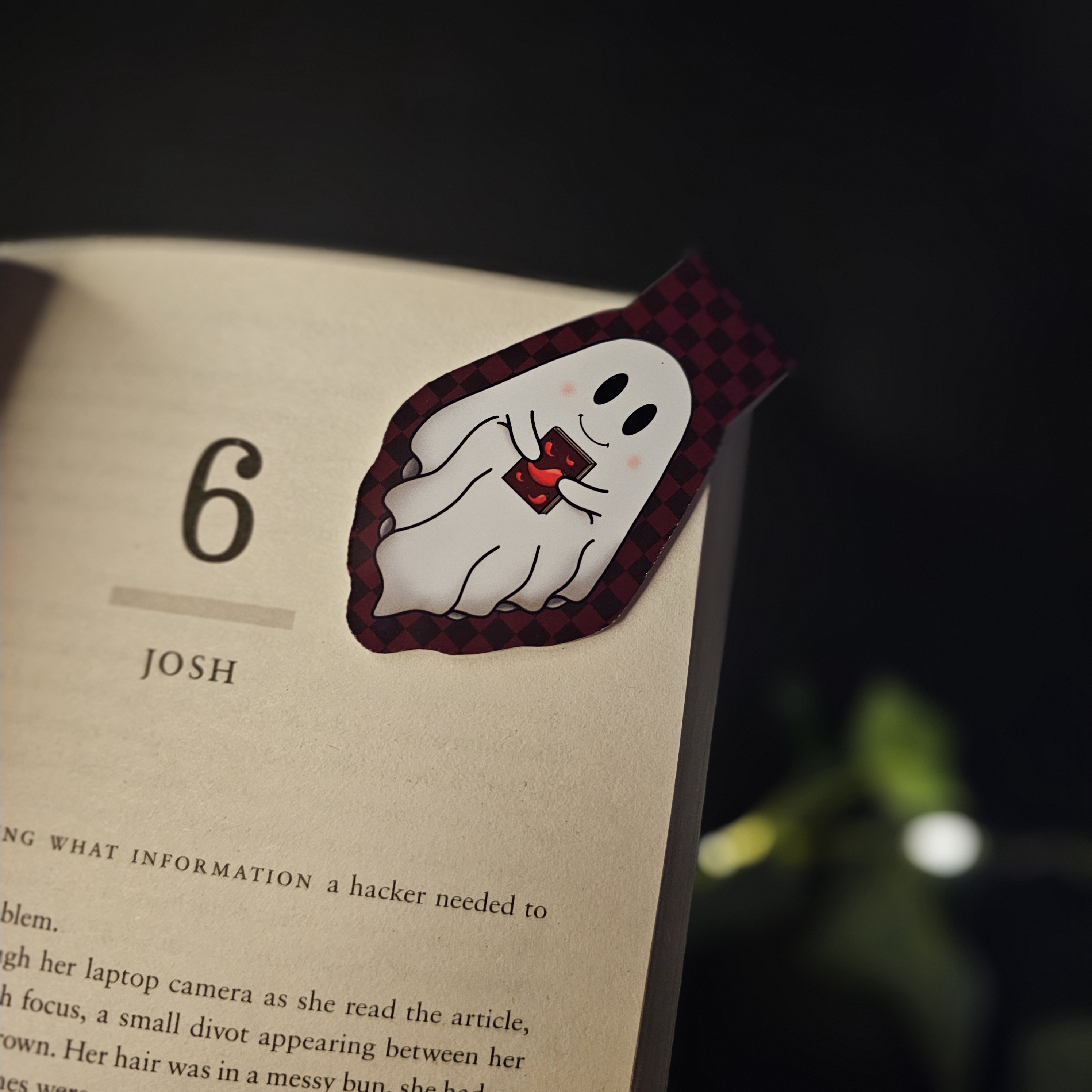 Bookish Ghostie Magnetic Bookmark