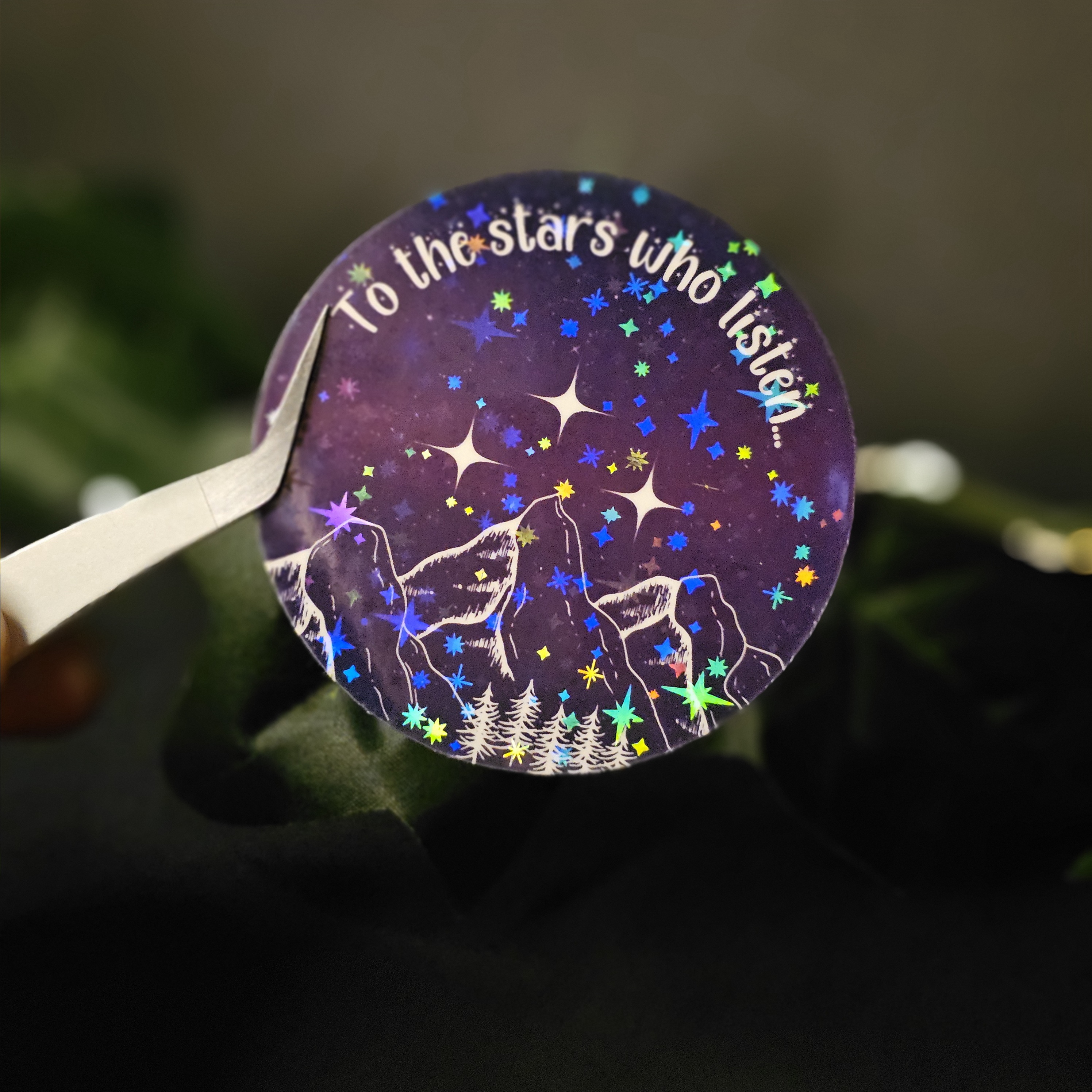 Starry Mountains Sticker