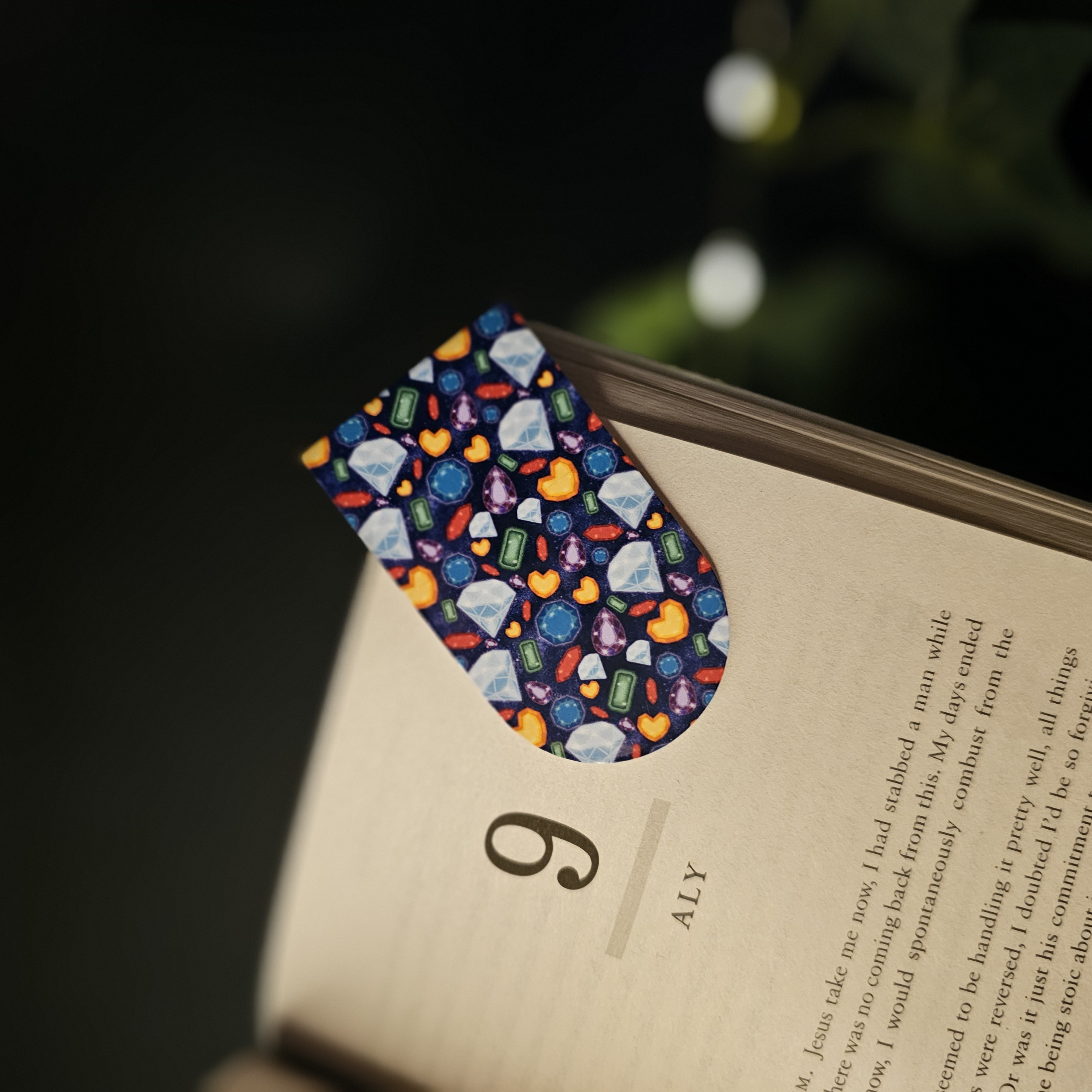 Bejewelled Magnetic Bookmark