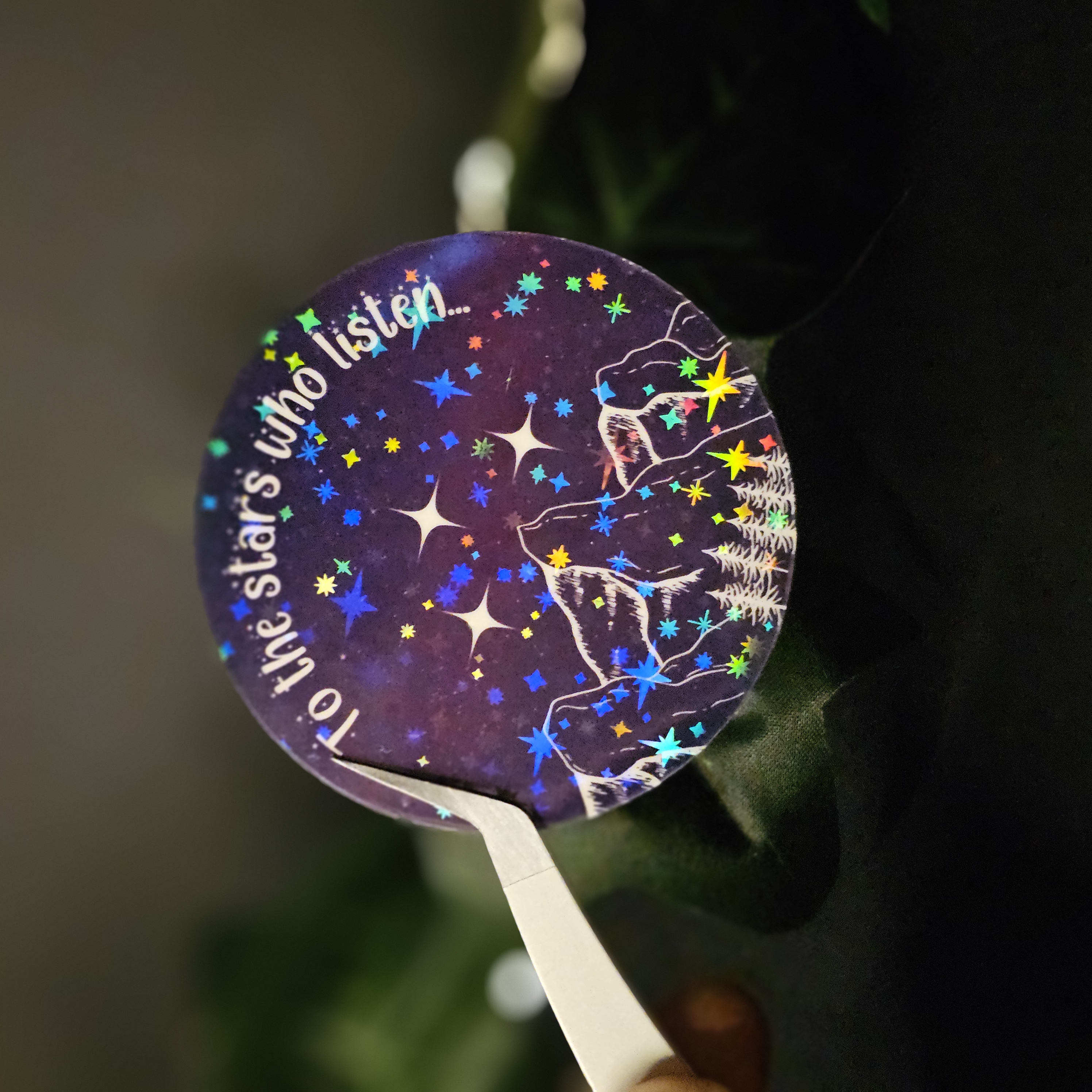 Starry Mountains Sticker